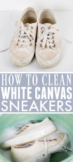 How to Clean White Canvas Sneakers | The Creek Line House Cleaning Canvas Sneakers, Cleaning White Canvas Sneakers, How To Clean Canvas Sneakers, Cleaning White Canvas Shoes, Cleaning Sneakers, White Canvas Sneakers, Sneaker Cleaner, White Canvas Shoes, Superga Sneakers