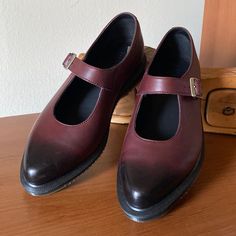 Dr. Martens Ivetta (Cherry Red Antique Temperley) Women's Maryjane Shoes. In Barely Used Condition. Has Minor Wear Throughout. Red Low Heel Mary Janes For Formal Events, Red Round Toe Mary Janes For Formal Events, Formal Red Leather Mary Janes, Formal Red Mary Janes, Shoes Dr Martens, Dr Martens Shoes, Martens Shoes, Mary Jane Shoes, Cherry Red