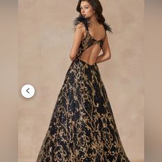 Size M Gold Sequins On Black Ball Gowm Floor Length Full Skirt Open Flattering Back Never Worn. Brand New Paid $285 Mardi Gras Ball Gowns, Sequin Pattern, Gold Sequins, Gold Sequin, Full Skirt, Ball Gown, Dress Making, Floor Length, Ball Gowns