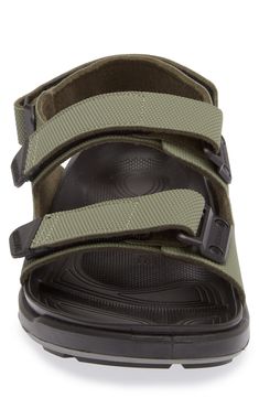 Gear up for adventure in the breezy comfort of this slingback sandal bolstered by a cushy, arch-supporting footbed and a trio of adjustable straps. Contoured footbed with arch support Synthetic upper/synthetic and textile lining/synthetic sole Made in Germany Comfortable Sport Sandals With Ortholite Insole For Outdoor Activities, Comfortable Green Slip-on Sport Sandals, Casual Round Toe Slingback Sandals For Outdoor, Casual Slingback Sandals For Outdoor, Summer Hiking Sandals Slip-on, Summer Hiking Slip-on Sandals, Green Leather Sport Sandals With Cushioned Footbed, Summer Outdoor Slingback Sandals, Green Casual Sport Sandals With Adjustable Strap