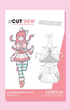 Ready to transform? This full cosplay pattern includes six pieces, perfect for gijinka cosplay. A spaghetti-strap sweetheart mini dress features a built-in petticoat and contrasting hem. Add elastic-cinched sleeve separates with a unique petal-shaped cut, plus a velcro-secured half corset with center front ribbon accents. Finish the look off with a ribbon trimmed caplet and two wired bows to twist & shape for extra movement.All CUT/SEW patterns are printed on sturdy 30 lb bond paper and pack Corset Sewing Pattern Free, Free Blouse Pattern, Half Corset, Cosplay Patterns, Cosplay Sewing, Sew Patterns, Bond Paper, Patterns Sewing, Cosplay Tutorial