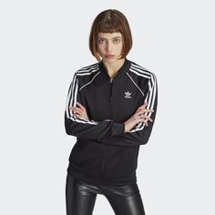 adidas Shop the Adicolor Classics SST Track Jacket - Black at adidas.com/us! See all the styles and colors of Adicolor Classics SST Track Jacket - Black at the official adidas online shop. Adidas Zip Up, Adidas Classic, Adidas Vintage, Adidas Original, Adidas Originals Women, Adidas Originals Superstar, Classic Jacket, Women Lifestyle, Jd Sports