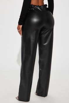 Available In Black. Faux Leather Pant Back Zip Closure Side Tab Detail Straight Leg 100% Polyurethane Imported | Got Carried Away Faux Leather Pant in Black size XS by Fashion Nova Faux Leather Pant, Leather Pant, Faux Leather Pants, Black Faux Leather, Black Pants, Fashion Nova, Black Fashion, Carry On, Leather Pants