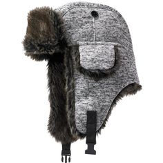 Winter is no match for our extra large fur trim hat that fits just snug enough to stay on but not enough to feel tight. The side flaps keep your ears warm no matter how low the temperature is. Size: big - 3xl/4x. Color: grey marl. Gender: male. Age Group: adult. Pattern: Solid. Material: Polyester. Brimmed Winter Hunting Hat, Winter Hunting Hats With Adjustable Fit, Winter Outdoor Hat With Ear Flaps, Adjustable Winter Hunting Hat, Winter Outdoor Hats With Ear Flaps, Faux Fur Hat With Plush Lining For Cold Weather, Faux Fur Hats With Plush Lining For Cold Weather, Faux Fur Lined Cap For Cold Weather, Winter Insulated Hat For Outdoor Activities