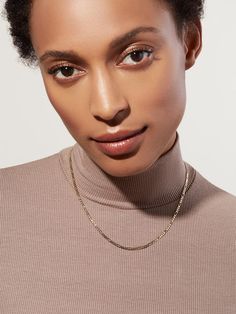 Put a modern spin on your timeless style with this Figaro chain necklace. Dipped in 14K gold, this timeless Figaro chain necklace looks chic layered with other necklaces, but also perfectly stylish on its own. This gold-dipped chain necklace is also available in a longer length.  Classic Figaro necklace dipped in 14K gold Features an extender to fit all necklines  Comes with a 365-day warranty Gold Chain For Women, Women Gold Chain, Necklace For Women Gold, Figaro Necklace, Cuban Chain Necklace, Figaro Chain Necklace, Fake Jewelry, Best Friend Necklaces, Buy Necklace