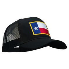 a black hat with the flag of texas on it