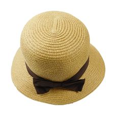 Brim 3" wide on front and narrows toward back to 1.5". Black or brown ribbon band with small bow. One size fits most, with adjustable drawstring in sweatband. Four colors. 100% paper straw. Great sun protection. Adjustable Brown Paper Straw Fedora, Brown Paper Straw Sun Hat With Short Brim, Brown Casual Paper Straw Hat, Casual Brown Paper Straw Hat, Adjustable Straw Hat With Bow And Curved Brim, Adjustable Sun Hat With Bow And Short Brim, Adjustable Boater Hat With Bow And Short Brim, Adjustable Sun Hat With Short Brim And Bow, Straw Hat With Ribbon And Short Brim