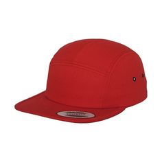 a red baseball cap on a white background