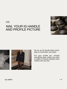 an advertisement for nail polishing products with pictures of nails on the front and back