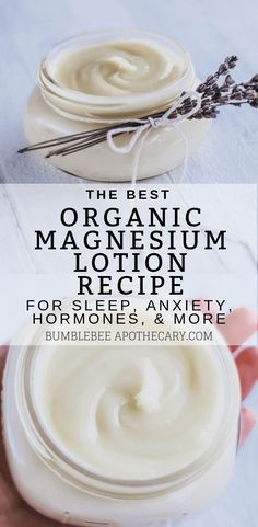 The best organic magnesium lotion recipe #magnesium #magnesiumdeficiency #diy #naturalremedy #sleep #anxiety #hormones Magnesium Lotion Recipe, Apothecary Diy, Magnesium Lotion, Săpunuri Handmade, Lotion Recipe, Diy Lotion