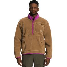 When cold winds threaten our hike or night in the woods we slip on The North Face Extreme Pile Pullover. This high pile fleece pulls moisture off of our skin while we move, traps heat when we hang out, and layers well if the skies open up. Fleece Jacket With Kangaroo Pocket For Outdoor Activities, The North Face Fleece Jacket For Outdoor Activities, Night In The Woods, Men's Shoes Accessories, Travel Brand, Pullover Cardigan, Outerwear Vest, Jogger Shorts, Pullover Designs