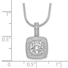 Sterling Silver Cubic Zirconia Brilliant Embers Necklace , Average Weight 2.13 gm, Width of Item 11 MM, Chain Length 18 inches Fine Jewelry Sparkling Cubic Zirconia Diamond Necklace, Dazzling Cubic Zirconia Diamond Necklace, Sparkling Cubic Zirconia Pendant Necklace, Cubic Zirconia Diamond Necklace, Dazzling Crystal Necklace With Pave Setting, Cubic Zirconia Necklace With Pave Setting, Dazzling Cubic Zirconia Necklace With Pave Setting, Silver Cubic Zirconia Diamond Necklace With Pave Setting, Silver Cubic Zirconia Necklace With Pave Setting