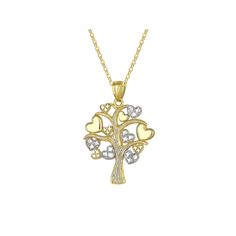 This gorgeous two tone heart tree of life pendant necklace is a beautiful expression of love. This gorgeous two tone heart tree of life pendant necklace is a beautiful expression of love. 14k gold-filled cable chain Metal: 10k gold Chain length: 18 in. Plating: rhodium Packaging: boxed Finish: polished Pendant size: 28 mm x 15 mm Chain type: cable Please note, due to the high value of this item, a signature may be required upon delivery. Size: 18". Gender: female. Age Group: adult. Expression Of Love, 10k Gold Chain, Heart Tree, Tree Of Life Pendant, 10k Gold, Cable Chain, Tree Of Life, Chain Lengths, Chain Length