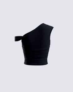 From day to night, this black top will instantly elevate any look 😚 Made from stretch jersey fabric, and complete with an asymmetrical design and ruching detail on the side seams 🖤 Chic Black 4-way Stretch Tops, Black One-shoulder Elastane Tops, Black One Shoulder Top With Asymmetrical Neckline, Black One-shoulder Top With Asymmetrical Neckline, Black Top With Asymmetrical Neckline In Elastane, Black Stretch One Shoulder Top With Asymmetrical Neckline, Black Stretch One-shoulder Top With Asymmetrical Neckline, Chic Black One-shoulder Elastane Top, Black Top With Asymmetrical Neckline For Evening