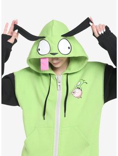 Invader Zim GIR Cosplay Girls Hoodie Stile Punk Rock, Invader Zim Gir, Zim Gir, Robot Dog, Girls Hoodie, Images Harry Potter, Scene Outfits, Scene Kids, Invader Zim