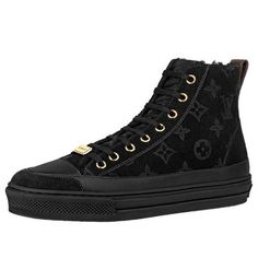 (WMNS) LOUIS VUITTON Stellar Ankle Sneakers 'Black Monogram' 1A95VN Ankle Sneakers, Limited Edition Sneakers, Apparel Shop, S Monogram, Sports Sneakers, Sneakers Black, Limited Edition, Louis Vuitton, Monogram