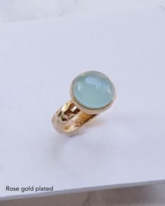 Aqua Chalcedony Ring, Aqua Opal Ring, Aqua Rings, #jewelry #ring @EtsyMktgTool #bigstonering #stackingrings #aquachalcedonyring Turquoise Aquamarine Gemstone Rings, Turquoise Aquamarine Birthstone Ring, Handmade Turquoise Aquamarine Ring, Light Blue Crystal Gemstone Ring, Turquoise Gemstone Moonstone Ring, Turquoise Topaz Round Ring, Blue Topaz Rings With Natural Stones, Turquoise Blue Topaz Round Rings, Aquamarine Birthstone Crystal Ring