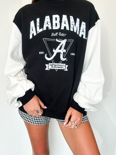 Retro Color Block Alabama Sweatshirt College Cotton Sweatshirt With Contrast Color, Fall Contrast Color Relaxed Fit Sweatshirt, Fall Contrast Color Relaxed Sweatshirt, Varsity Color Block Long Sleeve Sweatshirt, Fall College Sweatshirt With Contrast Color, College Long Sleeve Contrast Color Sweatshirt, Oversized Casual Sweatshirt With Contrast Color, Casual Oversized Sweatshirt With Contrast Color, Casual Oversized Contrast Color Sweatshirt