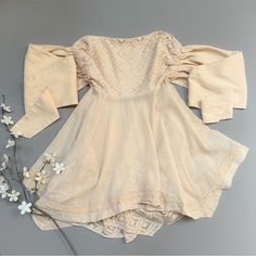 Brand New With Tags! Free People Renada Strapless Dress In A Nude Peach Sands, Retail $78. Women’s Size Medium. Ob 167-1811. Perfect Condition, Open Back With A Fun Romantic Tie. Skirt Is Double Layer. Lace On The Top. This Dress Is Just So Pretty For Summer! (Please Note This Color Is Peach Sands - I Included Other Colors Just To Illustrate Dress Details). Vintage Spring Mini Dress For Brunch, Vintage Long Sleeve Mini Dress For Brunch, Vintage Mini Dress For Spring Brunch, Beige Off-shoulder Dress For Brunch, Vintage Fitted Mini Dress For Brunch, Vintage Summer Mini Dress For Brunch, Vintage Off-shoulder Summer Dresses, Apricot Fitted Mini Dress For Day Out, Peach Mini Dress For Brunch In Spring