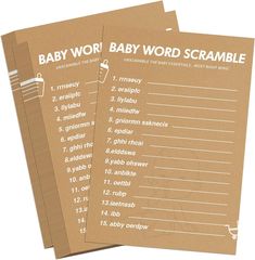 two baby word scrambles on top of each other