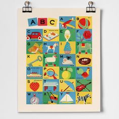 abc blocks print Childrens Alphabet, Alphabet Art Print, Abc Blocks, Alphabet Blocks, Alphabet Art, Statement Art, Alphabet For Kids, Alphabet Poster, Personalised Prints