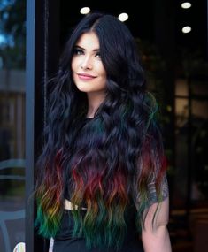 Black Mermaid Hair, Dark Rainbow, Dreadlock Styles, Unicorn Colors, Black Mermaid, Hair Affair, Hair Collection