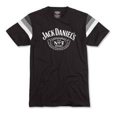 Finish any outfit with this Jack Daniels Sunset T-shirt. Crafted by American Needle, it features bold graphics of the iconic bourbon brand and sewn-in stripes on the sleeves. Step out in style with this eye-catching Jack Daniels shirt. Jack Daniels Shirt, Jack Daniels Tshirt, Bourbon Brands, Jack Daniels No 7, Black Jack, Jack Daniels, Shoulder Cut, Women's Shapewear, Jack Black