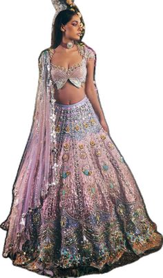 Multicolor Embellished Lehenga For Wedding, Embellished Multicolor Lehenga For Wedding, Pink Hand Embellished Lehenga For Festivals, Multicolor Hand Embellished Lehenga For Reception, Traditional Hand Embellished Purple Sets, Glamorous Pink Designer Wear Choli, Festive Purple Hand Embellished Sets, Festive Hand Embellished Purple Sets, Festive Hand-embellished Purple Sets