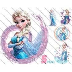 an image of frozen princesses in different poses