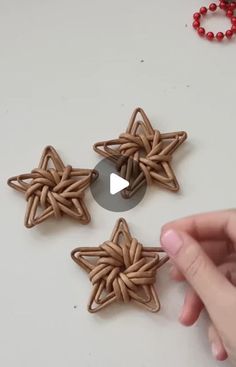 the video shows how to make an origami star