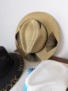 Gold Coast Sun Hat - The Tiny Details Gold Straw Hat With Curved Brim For Vacation, Gold Curved Brim Straw Hat For Vacation, Gold Flat Brim Sun Hat For Beach, Gold Straw Hat For Beach With Short Brim, Gold Short Brim Sun Hat For Beach, Adjustable Gold Straw Sun Hat, Gold Curved Brim Straw Hat For Summer, Gold Wide Brim Straw Hat For Summer, Gold Wide Brim Fedora For Festivals