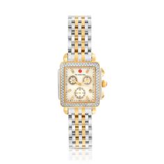 Sleek Watch, Big Watches, Christmas On A Budget, Shades Of Gold, The Watch, Polished Stainless Steel, Bezel Diamond, Beautiful Watches, Women's Watch