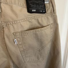 Nwot- Perfect Condition. Great To Dress Up Or Wear As Work Pants. 34 X 34 Mens Khaki Pants, Levis Pants, Khaki Pants Men, Khaki Chinos, Pants Color, Levis Men, Work Pants, Chinos Pants, Mens Pants