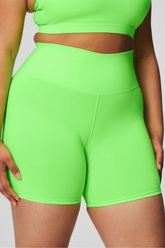 Boost PowerHold® High-Waisted 6'' Short Fabletics green female Activewear >> Womens >> Bottoms >> Shorts PowerHold regular Training 4-Way Stretch/Chafe-Resistant/Hidden Pockets/Moisture-Wicking/UPF Protection Green High Stretch Go-dry Activewear, Green Go-dry High Stretch Activewear, High Stretch Green Gym Shorts, High Stretch Green Workout Shorts, Green High Stretch Workout Shorts, Green Compression Moisture-wicking Activewear, Green Moisture-wicking Medium Support Activewear, Green Moisture-wicking Activewear With Medium Support, Green Moisture-wicking Bottoms For Pilates