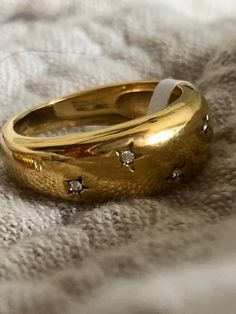 Bold Dome Star Ring Crystal Stars, Gold Piece, Star Ring, Favorite Rings, Pretty Jewellery, Steel Water, Cubic Zirconia, Gold Bracelet, 18k Gold