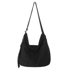 UAKISS - Women Casual Canvas School Crossbody Bags For Student Female Solid Color Large Capacity Tote Bag Trendy Cool Men Shoulder Bag Everyday Shoulder Bag Satchel With Anti-theft Pocket, School Crossbody Shoulder Bag With Anti-theft Pocket, Canvas Bag With Adjustable Strap For Daily Life, Large Capacity Crossbody Chest Bag In Canvas, Black Canvas Rectangular Hobo Bag, Daily Canvas Bag With Adjustable Strap, Adjustable Strap Canvas Bag For Daily Use, Practical Crossbody Shoulder Bag With Anti-theft Pocket, Everyday Canvas Chest Bag