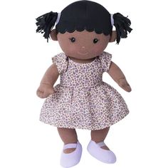 Organic Best Friends, Mia - Apple Park Dolls & Doll Accessories | Maisonette Organic Baby Toys, Baby Gift Registry, Apple Park, Organic Dress, Purple Floral Dress, Stroller Toys, Organic Cotton Dress, Toddler Dolls, Dress Up Dolls