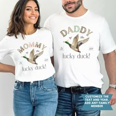 ONE Lucky Duck Matching Family Birthday Shirts, 1st Birthday Shirt, Duck Birthday Shirt, Birthday Boy Duck Shirt, Family Duck Shirts  SHIRT DETAILS Experience comfort and style with our exceptional cotton shirt. Crafted from 100% soft cotton fibers (fiber content may vary for different colors), this shirt offers a luxurious feel against your skin. We proudly present two variants to cater to your needs: Adult and Youth Shirts are skillfully designed using the Bella + Canvas 3001 fabric, while our Duck 1st Birthday Boy, January 1st Birthday Ideas Boy, Boy One Year Birthday Theme, Duck Themed 1st Birthday, Duck Hunting Birthday Party, One Lucky Duck, Cow Birthday Parties, 1st Birthday Shirt, Duck Birthday