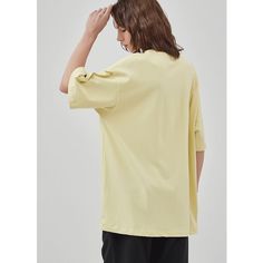 Oversized Basic Tee  Material: 100%Cotton  Size: S, M, L, XL ,2XL Color: White, Black, Yellow, Light Gray  Season: Spring, Fall, Summer  Occasion: Leisure, Outdoor, Daily, Vacation, Fall Outfits, Spring Outfits, Summer Outfits Casual Yellow Half Sleeve Top, Casual Yellow Tops With Half Sleeve, Casual Cotton Tops Loose Fit, Casual Loose Fit Cotton Tops, Casual Cotton Tops With Loose Fit, Oversized Cotton Shirt With Half Sleeves, Oversized Solid Plain Top, Oversized Half Sleeve Cotton Tops, Casual Plain Drop Shoulder Tops