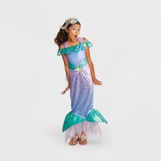 Girl Mermaid Costume Medium Hyde & Eek! Boutique Target Only Dress Medium 8-10 Years Girl Mermaid Costume, Squid Costume, Batgirl Halloween Costume, Shark Halloween Costume, Mermaid Halloween Costume, Pink Flamingo Dress, Girls Mermaid Costume, Mermaid Halloween Costumes, Red Riding Hood Costume