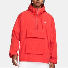 Brand New, Never Worn, With Tags, Men's Nike Nsw Circa Anorak Jacket Nike Red, Anorak Jacket, Men's Nike, Nike Jacket, Nike Men, Mens Jackets, Jackets & Coats, Man Shop, Nike