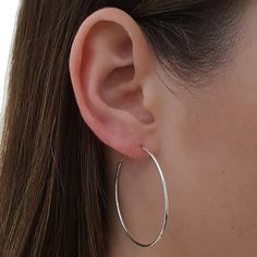 Silver Hoop Earrings Medium, Hoop Earrings Aesthetic, Hoop Earrings Medium, Medium Hoop Earrings, White Gold Hoops, Hammered Hoop Earrings, Sterling Silver Hoop Earrings, Diamond Hoop Earrings, Silver Accessories