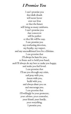 a poem written in black and white with the words'i promote you'on it