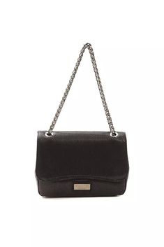 Pompei Donatella Black Leather Crossbody Bag - Ellie Belle Dp Logo, Bag Lining, Women Crossbody Bag, Black Leather Crossbody Bag, Black Accessories, Pompeii, Dolce And Gabbana Man, Black Crossbody, Chic Accessories