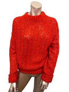 ad eBay - With a unique eye for design, For Love & Lemons has created styles that are recognized instantly. It is for the woman unafraid to take risks, forge her own way and embrace a bit of adventure. STYLE: Pullover. Red Fine Knit Sweater For Spring, Red Fine Knit Sweater, Casual Red Pointelle Knit Top, Red Fine Knit Crew Neck Sweater, Casual Red Tops With Pointelle Knit, Red Open Knit Top For Fall, Red Long Sleeve Open Knit Tops, Red Open Knit Top, Red Knit Crew Neck Top