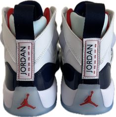 Jumpman Two Trey, High Quality Leather, Leather Upper, Jordan, Color White, University, Navy, Sneakers, High Quality