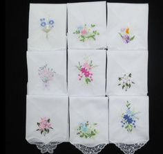 Perfect for ladies to use daily at work, school, or any event that they need to go to 	Soft to use on skin and face to keep you clean and hygienic 	With pretty lace and embroidered flower designs that gives elegance 	Material: 100% Cotton 	Dimensions: 28 x 28cm 	Package content: 3 x Ladies Handkerchiefs Embroidered Flower Flower Shaped Embroidered Handkerchiefs For Gift, Flower-shaped Embroidered Handkerchiefs For Gifts, Embroidered Flower Handkerchiefs For Gifts, Embroidered Flower Handkerchiefs As Gift, Floral Embroidered Handkerchiefs For Spring Wedding, Spring Wedding Handkerchiefs With Floral Embroidery, Floral Embroidered Handkerchiefs For Spring Gift, Spring Handkerchiefs With Floral Embroidery As Gift, Spring Gift Handkerchiefs With Floral Embroidery