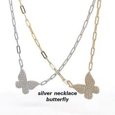 1. Since butterfly symbolize happiness, love, and inspiration, this butterfly gift is perfect to give to your daughter, niece, granddaughter, or sister on occasions like Christmas, Birthday, or Graduation. Show your love to those special people in your life;
2. This womens necklaces can be worn paired with other necklaces for versatile styling;
3.Affordable alterative to diamonds-buy cubic zirconia:
4.Suitable for women at most age;

Material: Sterling Silver,14K Gold Plated,Cubic Zirconia,Rhodium

Weight: 5.2g
Pendant Length: 1.8cm
Pendant Width: 1.4cm
Length: 16"+2" Dainty Butterfly Charm Necklace For Anniversary, White Gold Butterfly Necklace With Clavicle Chain For Gifts, Mother's Day Butterfly Jewelry With Butterfly Charm, Mother's Day Jewelry With Butterfly Charm, Personalized Butterfly Necklaces For Mother's Day, Mother's Day Butterfly Charm Jewelry, Personalized Butterfly Necklace For Mother's Day, Mother's Day Personalized Butterfly Necklace, White Gold Butterfly Pendant Necklace For Gift