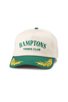 This American Needle Hamptons Club Captain Hat for Men in Green is the perfect finishing touch to your everyday looks! Featuring a Hamptons Tennis club and captain hat accents and an adjustable back, you’ll never get tired of this effortlessly cool accessory. Features: American Needle Style: 24002A-HAMP-IVKE Color: Ivory Kelly 100% Cotton Men’s hats Trucker hats Embroider reads, “Hamptons Tennis Club” Captain’s hat accents on bill Adjustable back One size Summer Snapback Hat For Sports Events With Flat Brim, Summer Sports Snapback Hat With Flat Brim, Vintage Golf Hats, Summer Sports Baseball Cap With Flat Brim, Summer Sports Events Baseball Cap With Flat Brim, Summer Sports Flat Brim Baseball Cap, Summer Visor Snapback Hat For Sports Events, Summer Snapback Hat With Visor For Sports Events, Summer Snapback Visor Hat For Sports Events