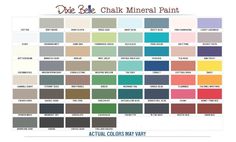 the color chart for chalk mineral paint